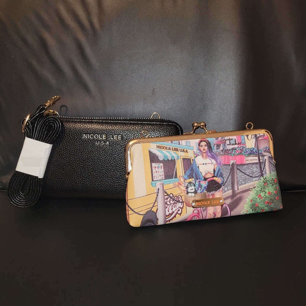 2 in 1 Wallet Signature Kiss Lock Crossbody  Cozy Street In Milan wallet